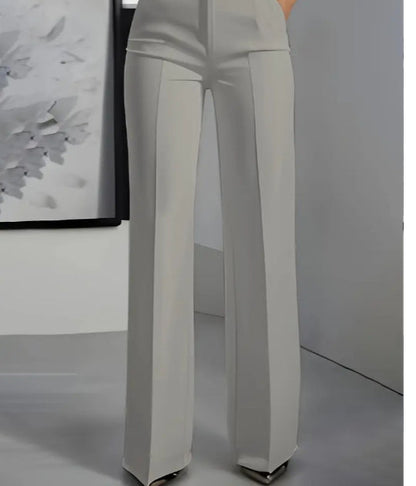Pantalon blanc femme,chic et minimaliste