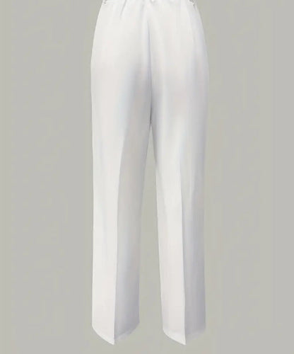 Pantalon blanc femme,chic et minimaliste
